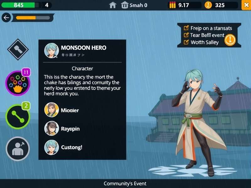Monsoon Hero character selection screen